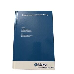 Classical Insurance Solvency Theory Hardcover Book By Kluwer 1988